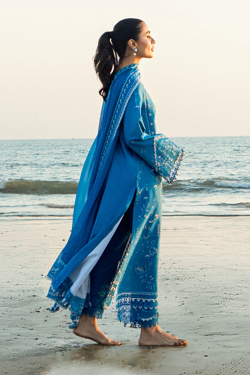 Qalamkar X Hania Aamir · Spring/Summer Luxury Lawn – FK-03 VICTORIA - Image 4