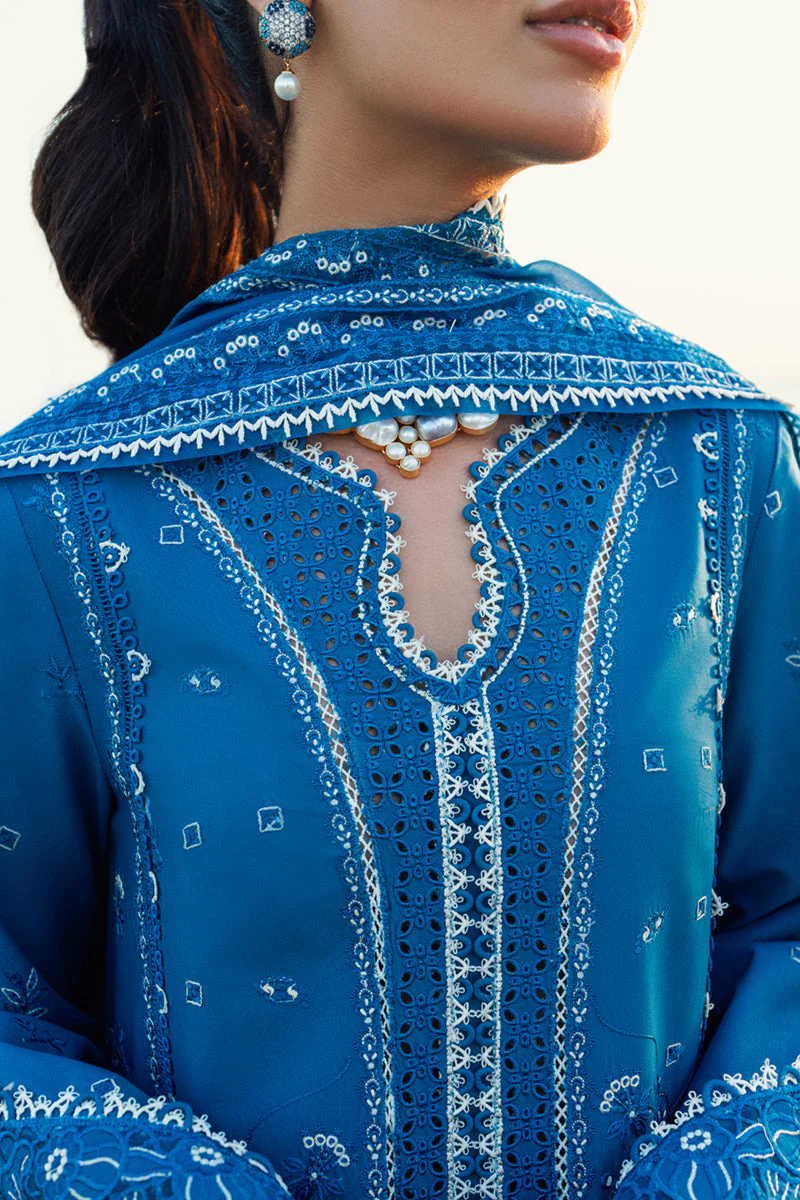 Qalamkar X Hania Aamir · Spring/Summer Luxury Lawn – FK-03 VICTORIA - Image 7