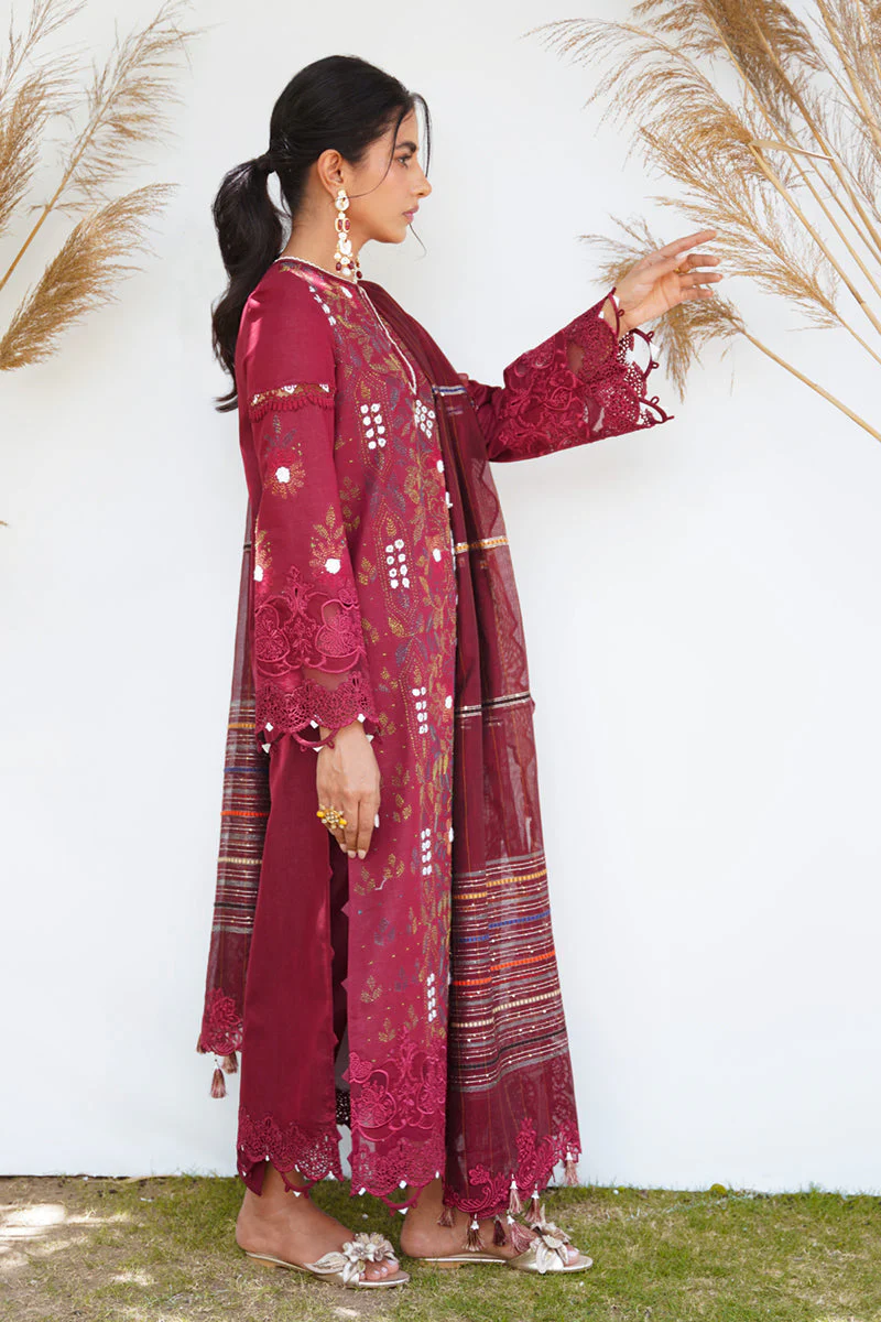 Qalamkari Qlinekari Lawn Collection – RT-07  RUBY - Image 2