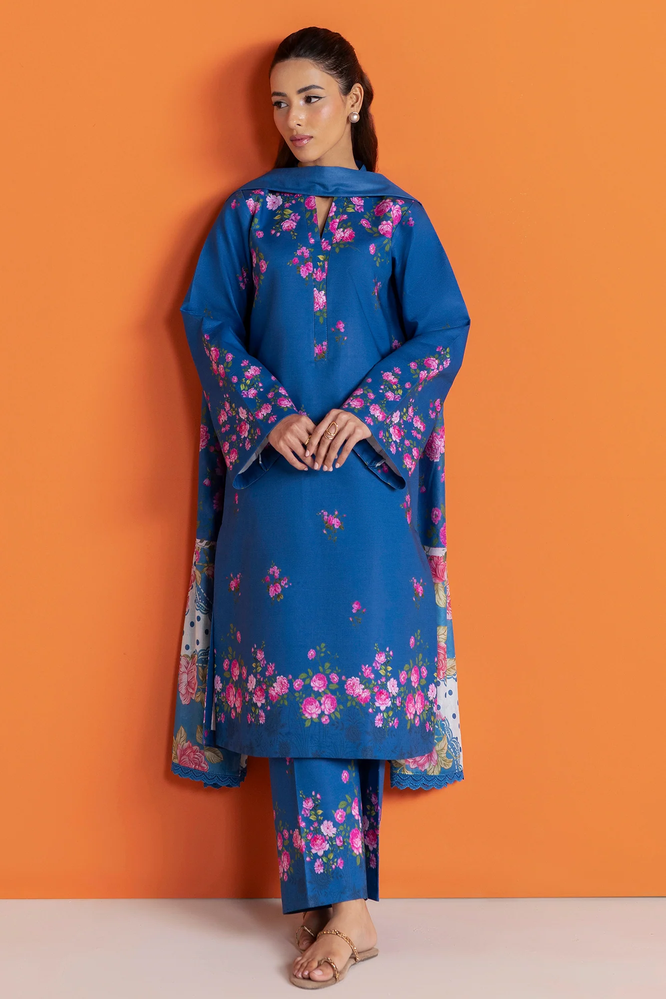 RajBari Amal Summer Prints 3Pc Lawn Suit – D-10