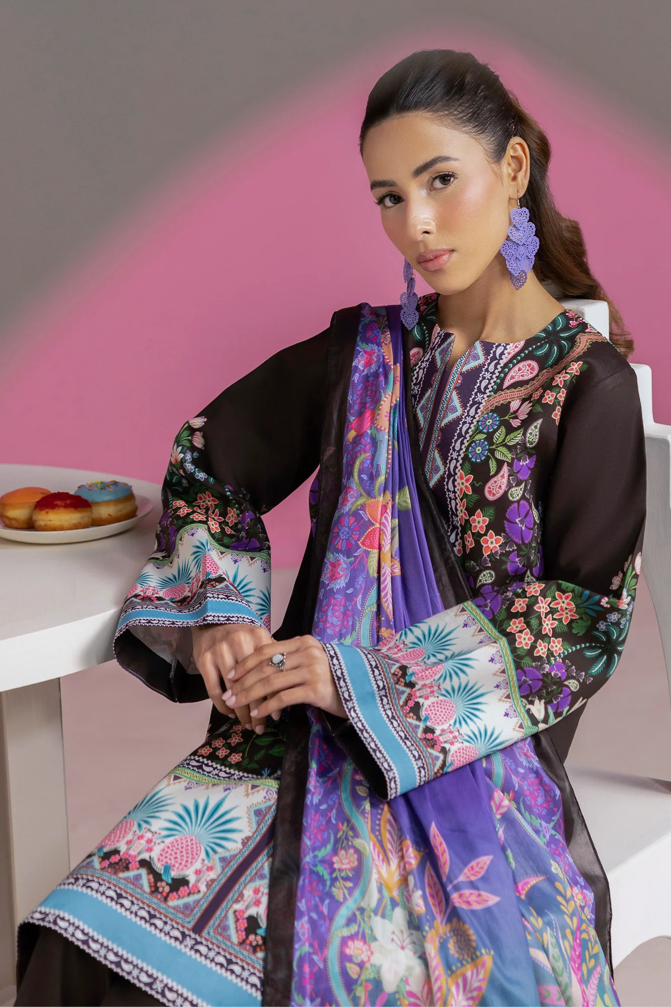 RajBari Amal Summer Prints 3Pc Lawn Suit – D-13 - Image 6