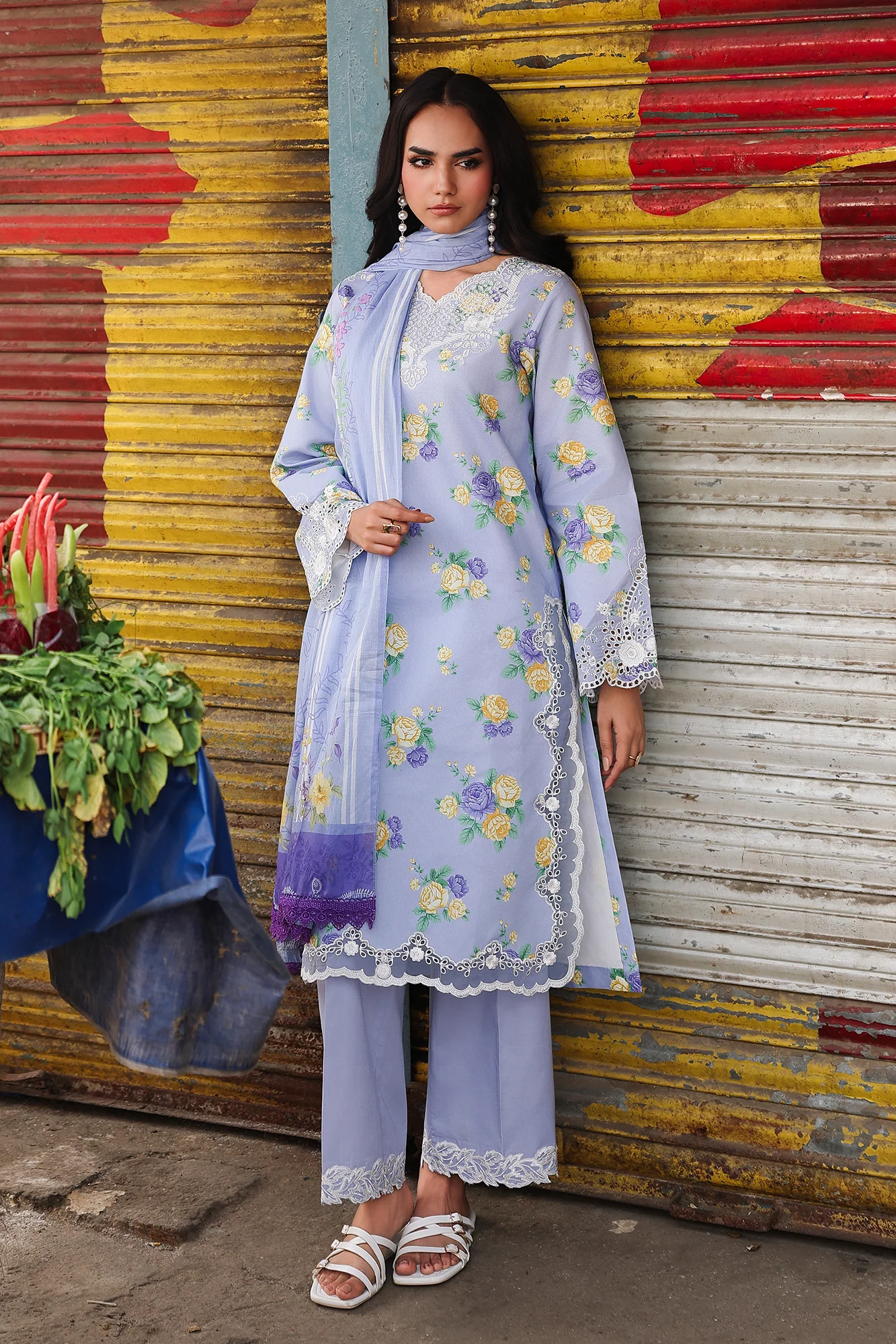RajBari Floral Symphony Lawn – V2-09 - Image 4