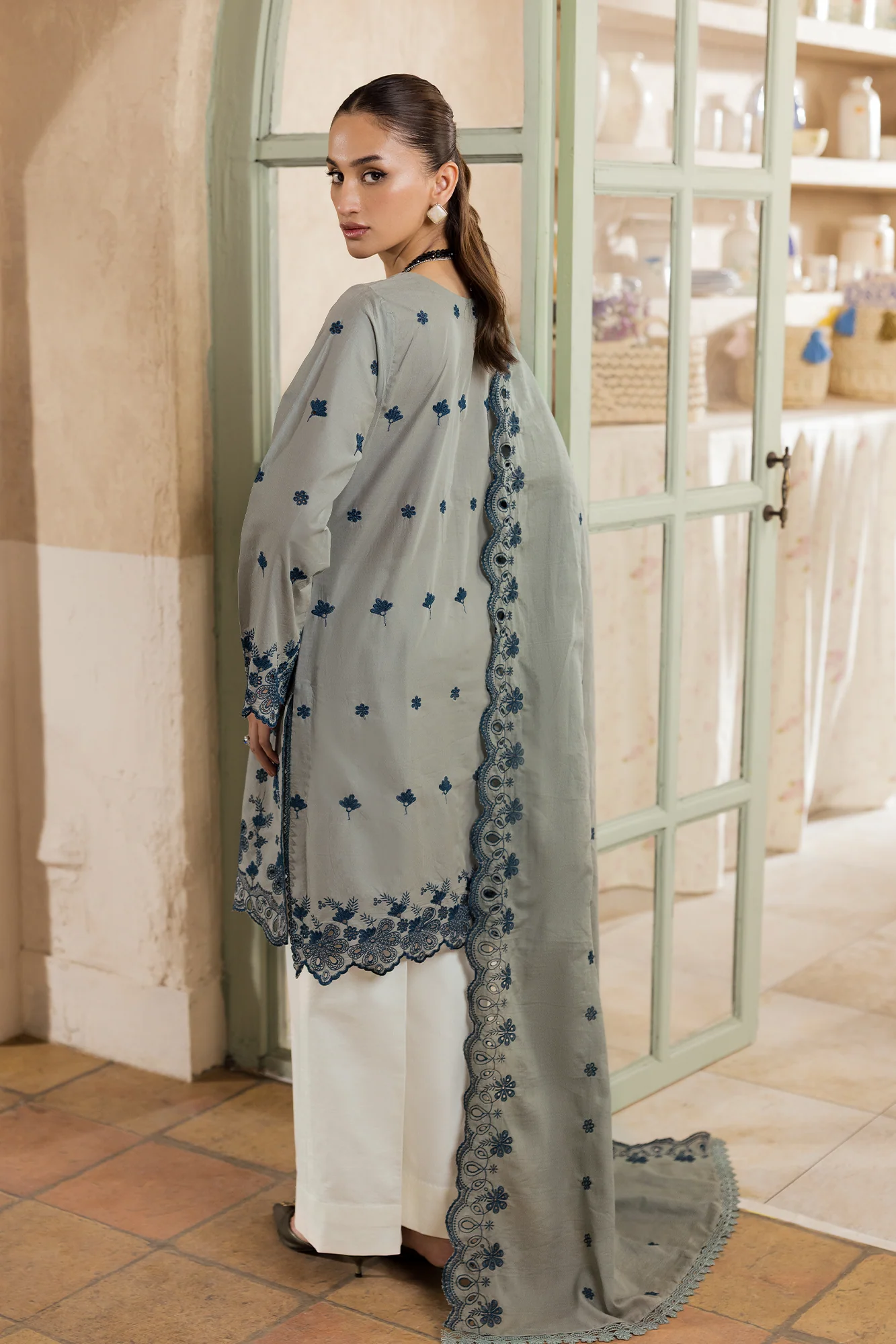 RajBari Nissa Chikankari Lawn – N-10 - Image 4