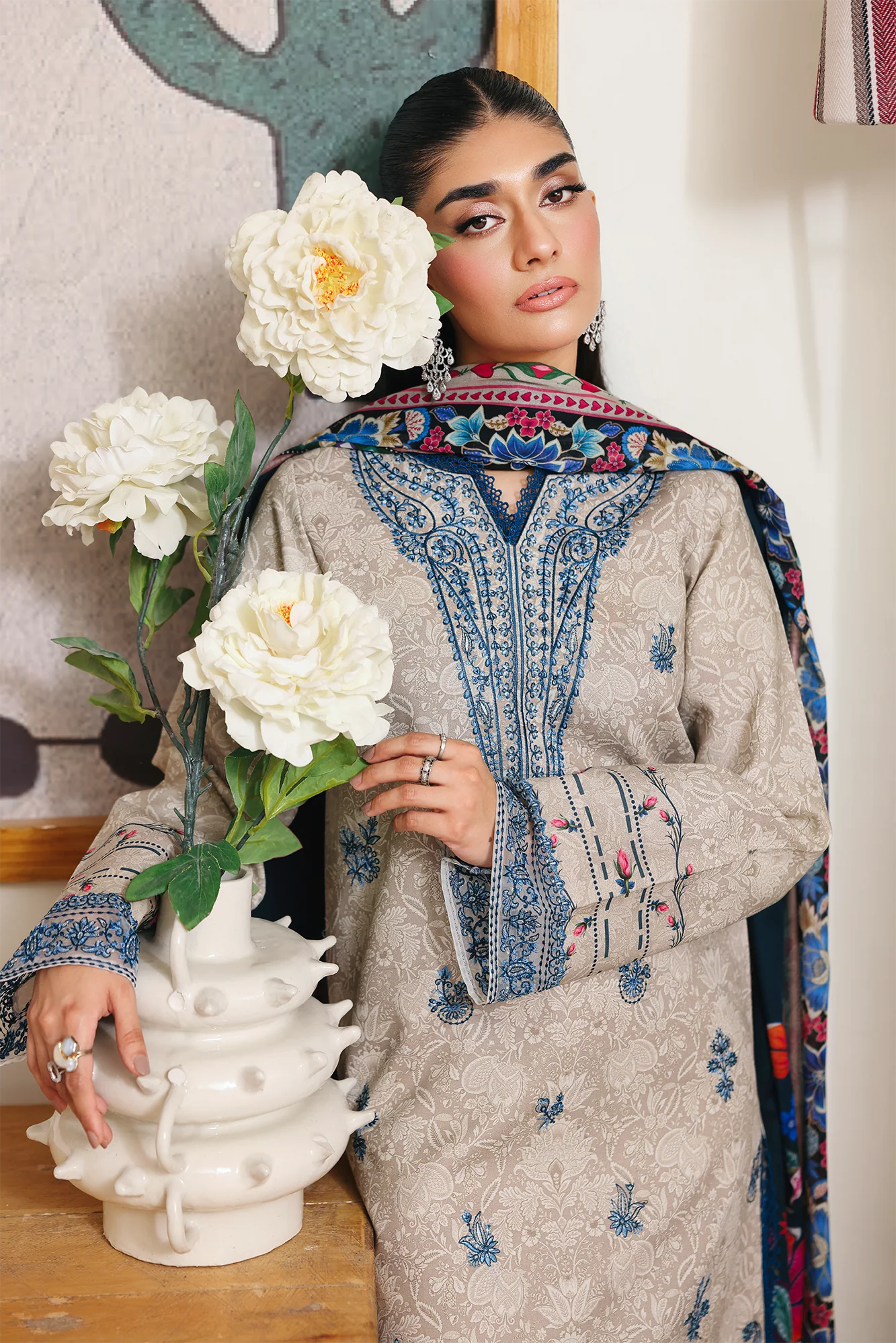 RajBari Nissa Floral Symphony Lawn – N-09 - Image 6