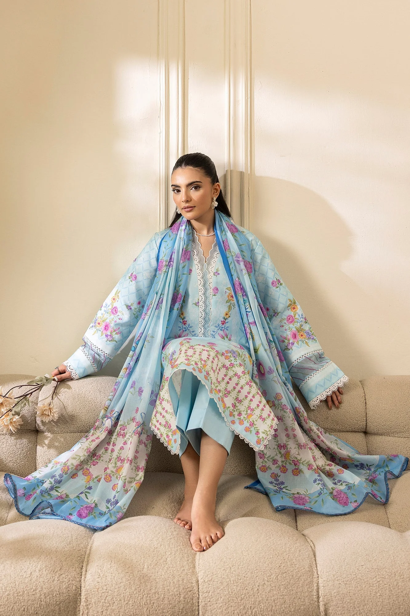 RajBari Nissa Summer Prints Lawn – N-08 - Image 6
