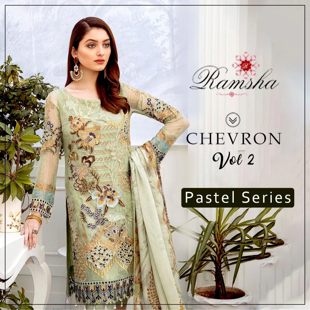 Ramsha Chevron Chiffon Collection Vol 2 – A-204 - Image 4