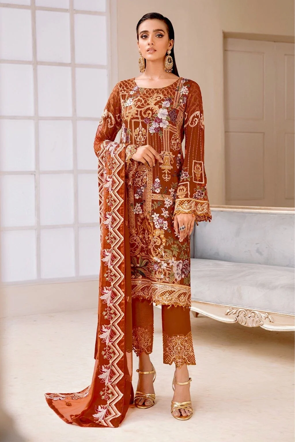 Ramsha Chevron Chiffon Collection Vol-4 – A-412 - Image 2
