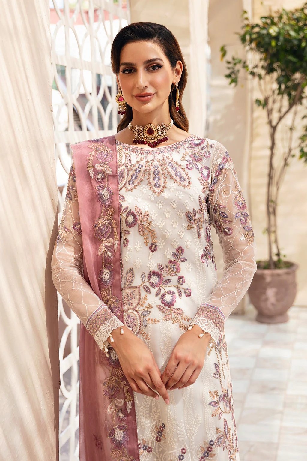 Ramsha Chevron Chiffon Formals – A-902 - Image 3