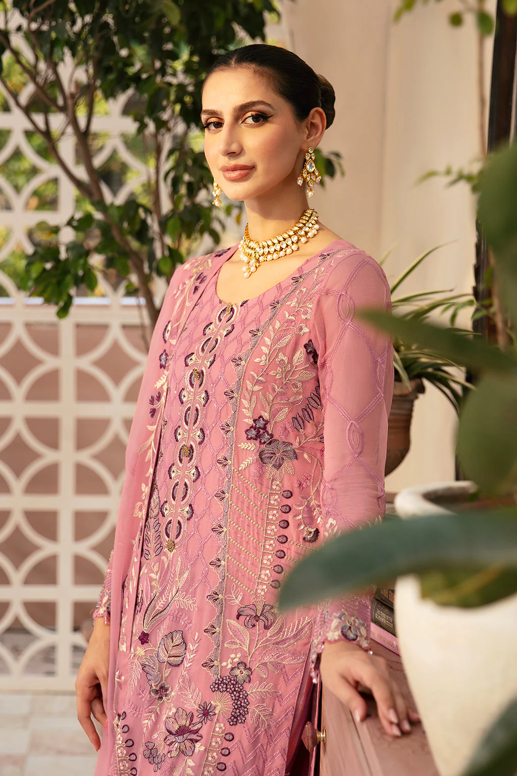 Ramsha Chevron Chiffon Formals – A-909 - Image 4