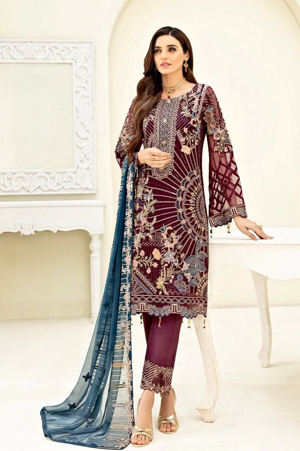 Ramsha Chevron Luxury Chiffon Collection Vol-3 – A-303 - Image 3