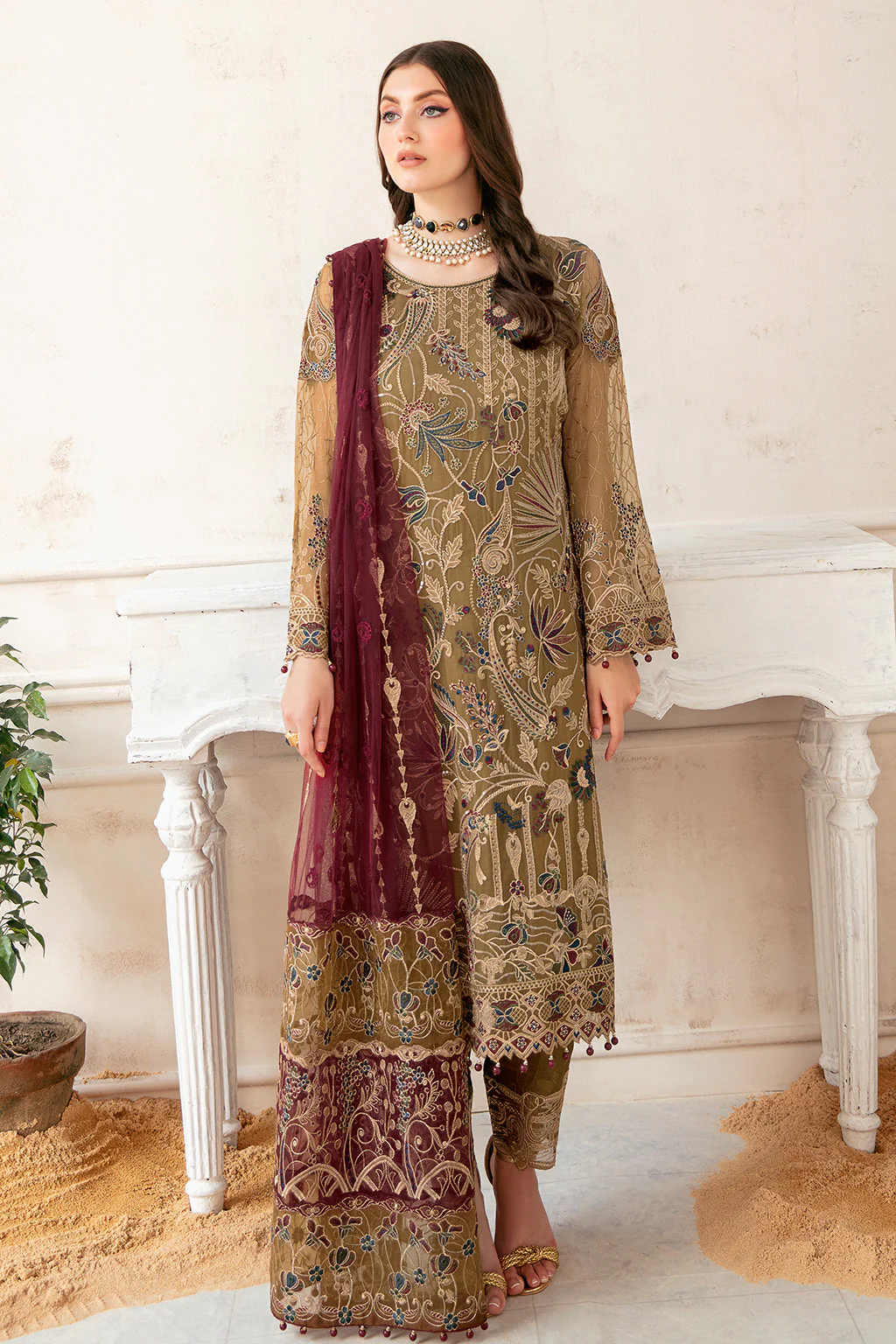 Ramsha Luxury Stitched/Pret Chiffon Collection – F-2203 - Image 3