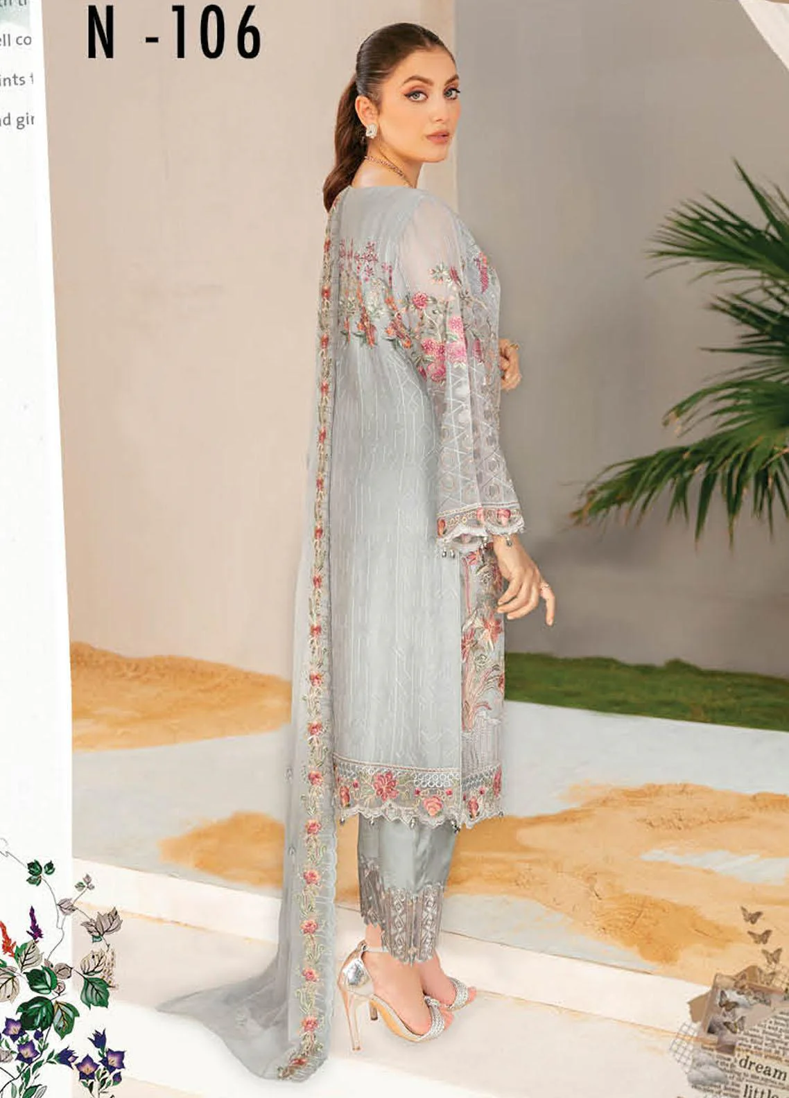 Ramsha Nayab Chiffon Collection – N-106 - Image 2