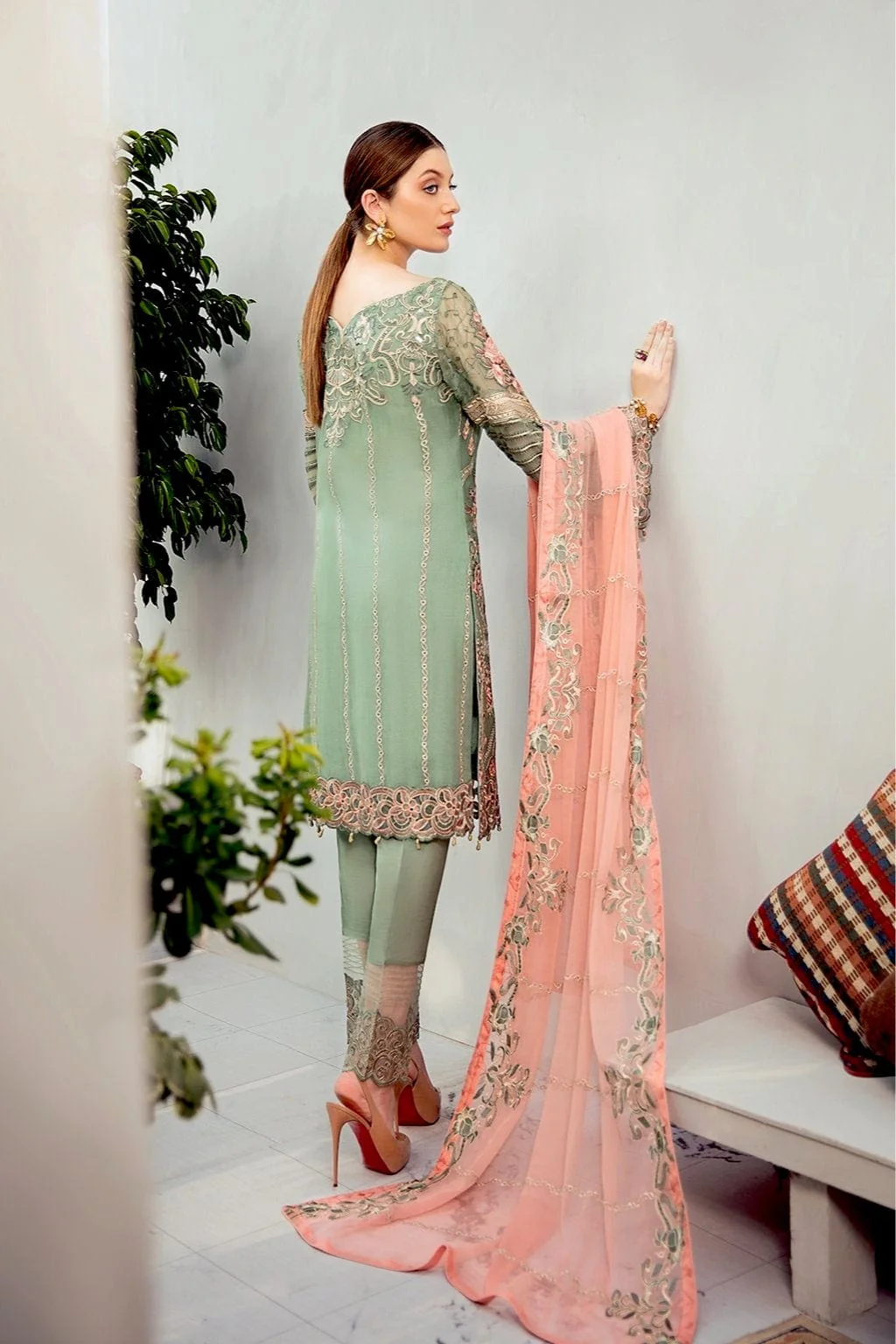 Ramsha Rangoon Chiffon Collection Vol-6 – D-608 - Image 3