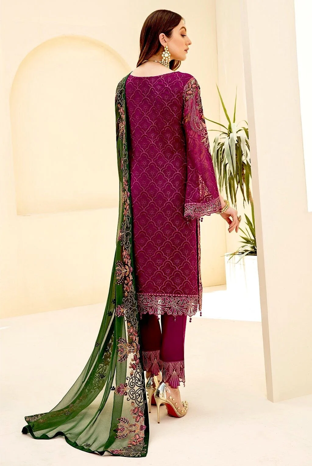 Ramsha Rangoon Chiffon Collection Vol-7 – D-710 - Image 4