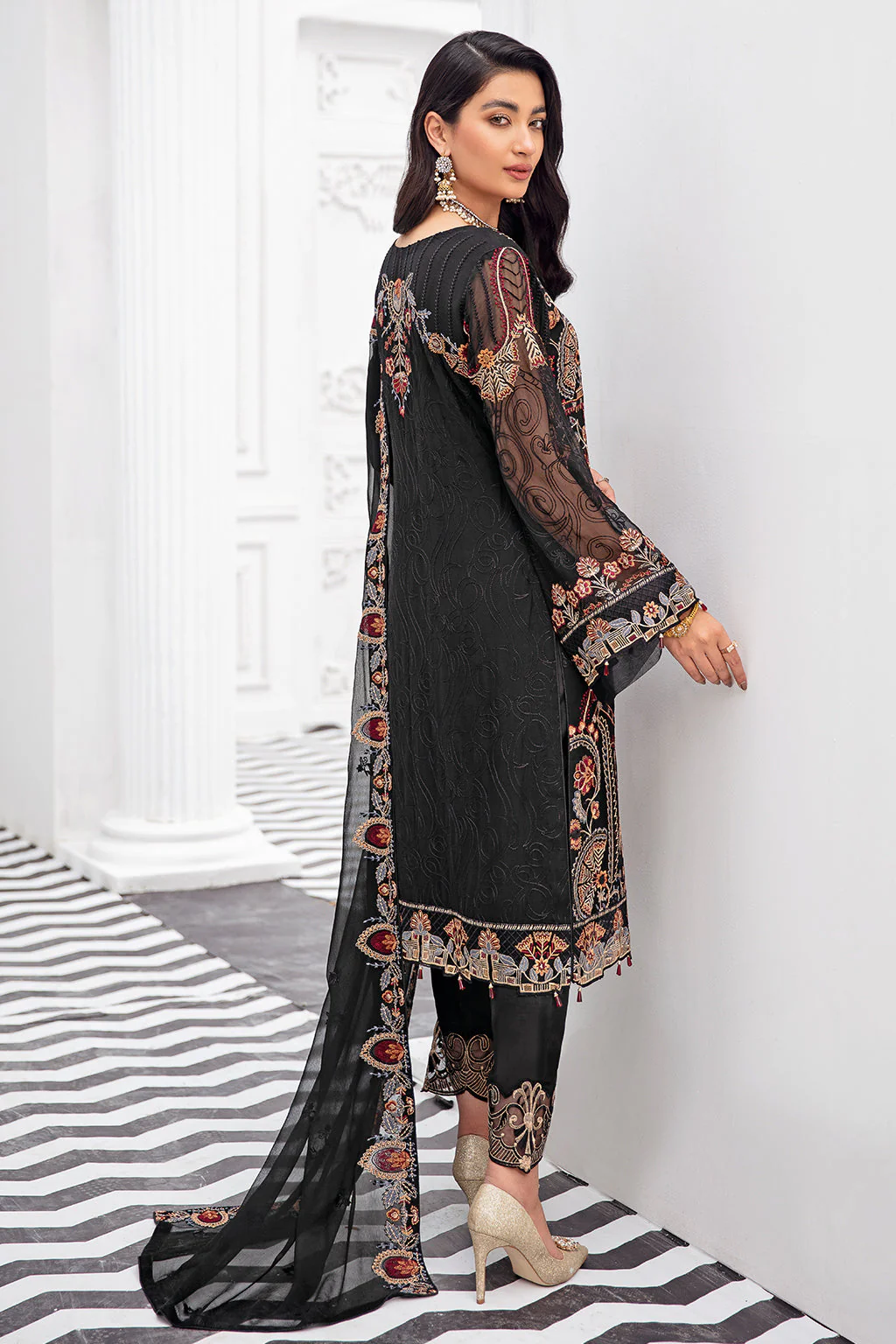 Ramsha Rangoon Stitched/Pret Chiffon Collection– D-804 - Image 3
