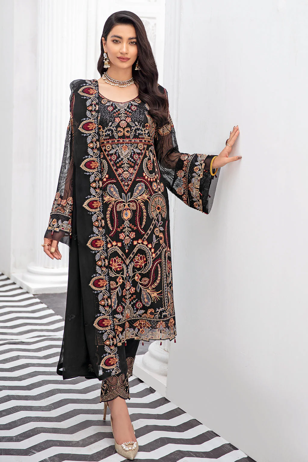 Ramsha Rangoon Stitched/Pret Chiffon Collection– D-804 - Image 4