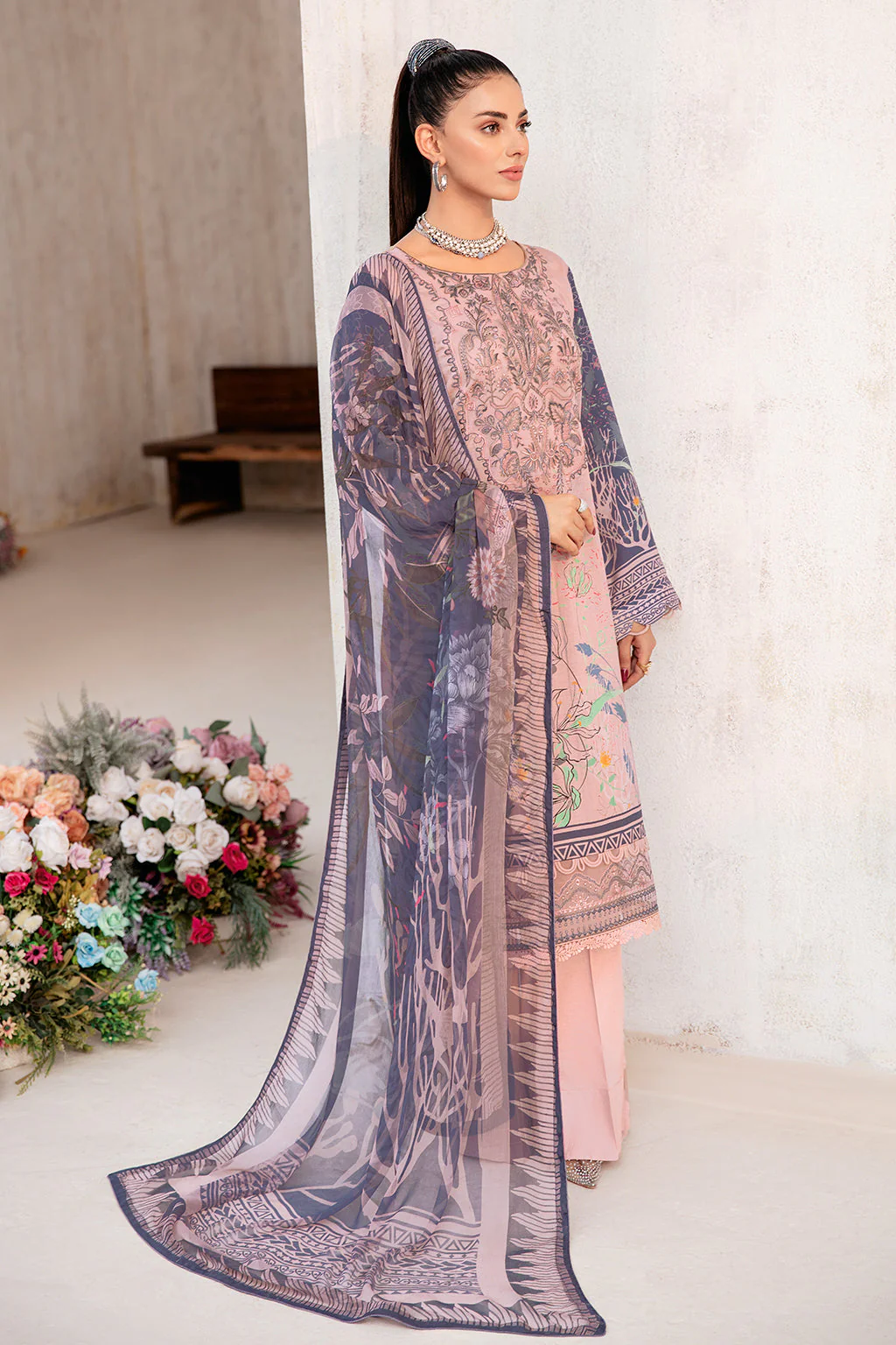Ramsha Rangrez Lawn Collection – N-308 - Image 4