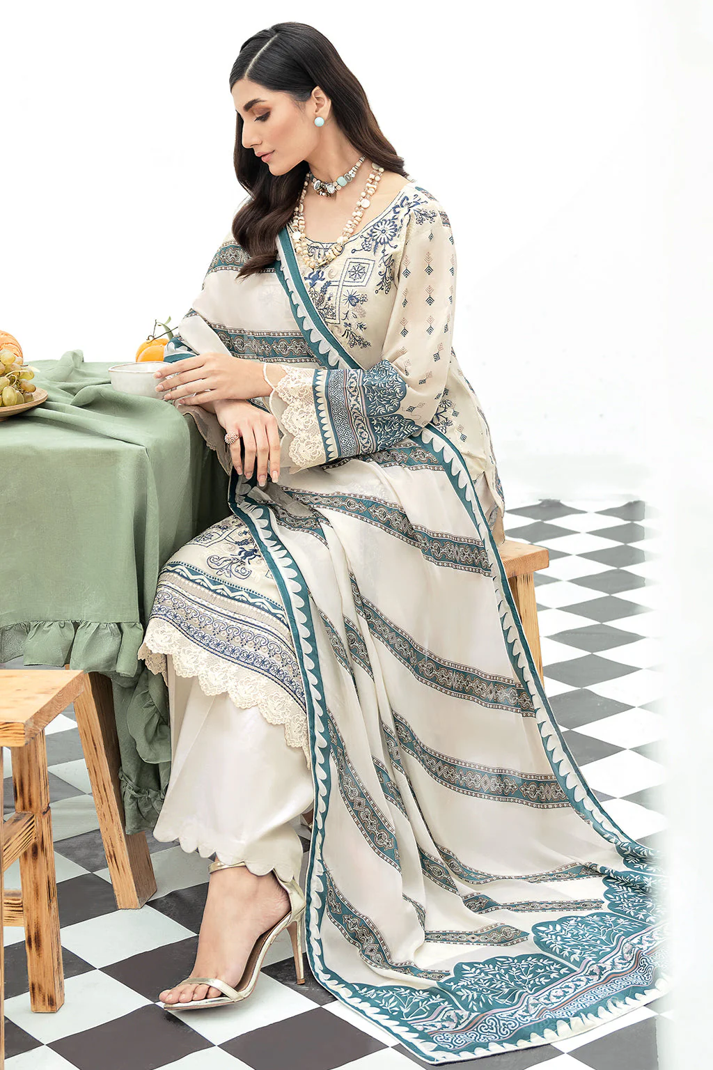Ramsha Riwayat Lawn Collection 2023 – Y-503 - Image 2