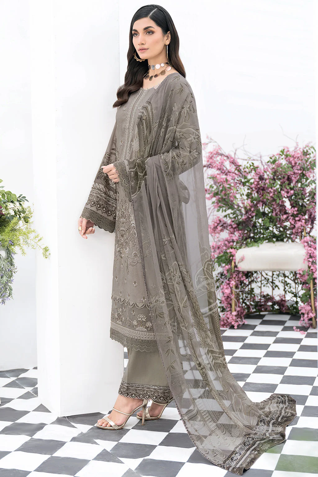Ramsha Riwayat Lawn Collection 2023 – Y-512 - Image 3