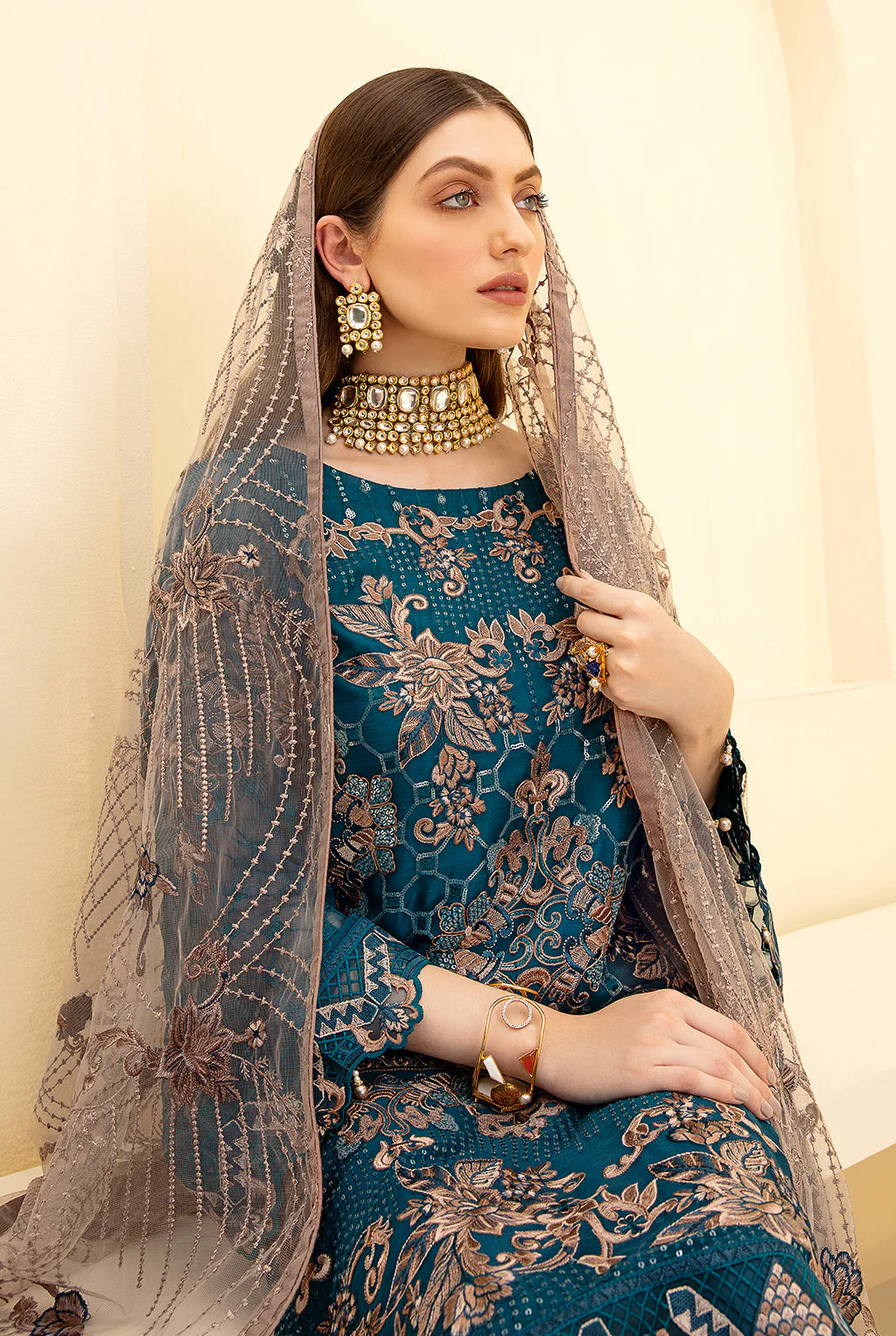 Ramsha Stitched/Pret Chiffon Formal Collection – DA-701 - Image 8