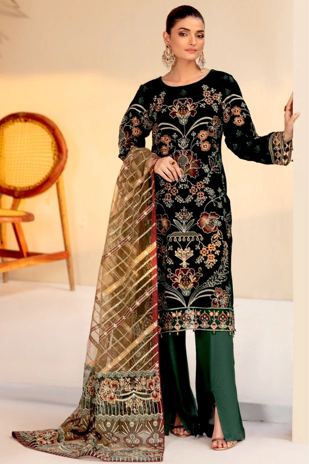 Ramsha Velvet Collection Vol-4 – V-406