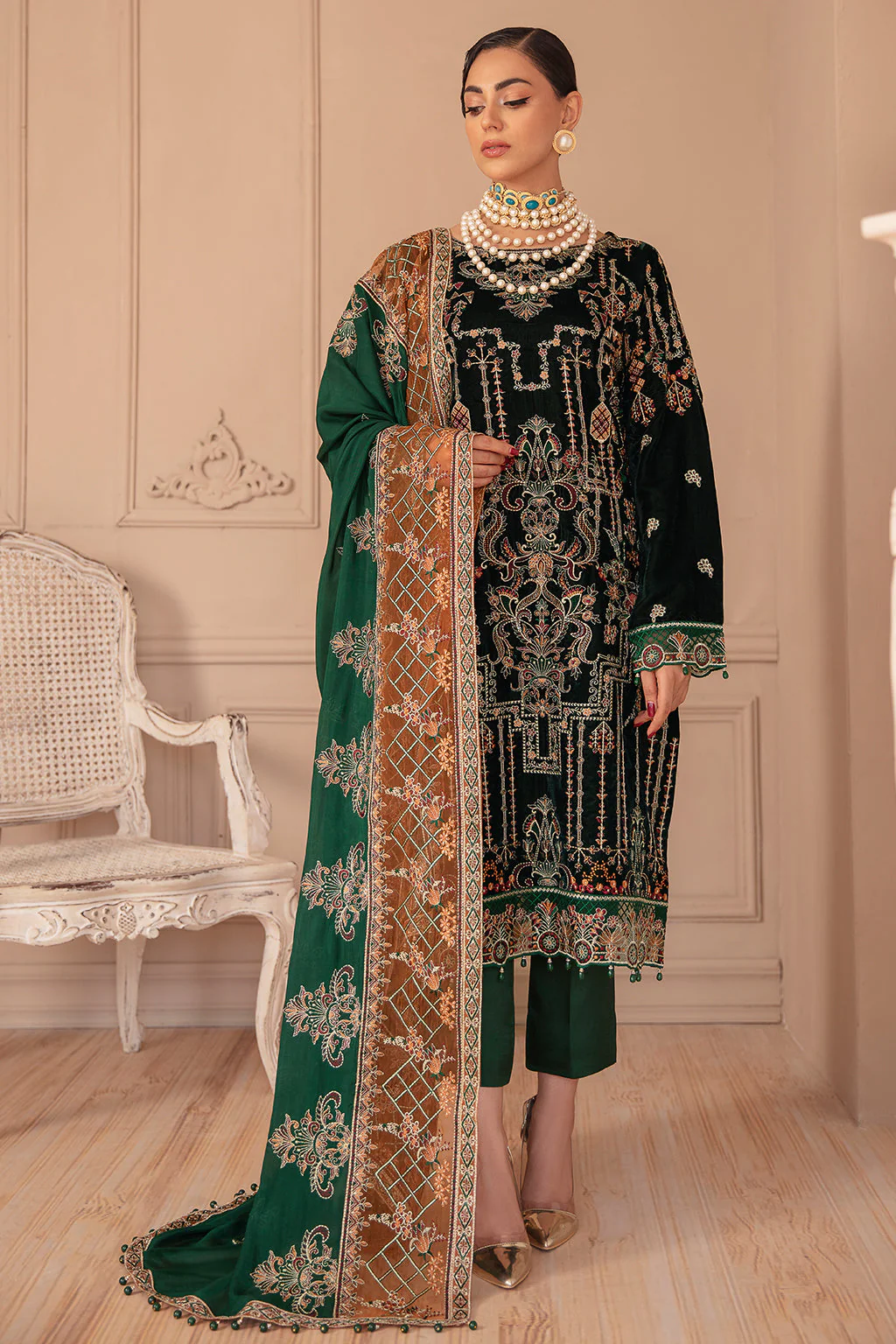 Ramsha Velvet Collection Vol-5 – V-502 - Image 4