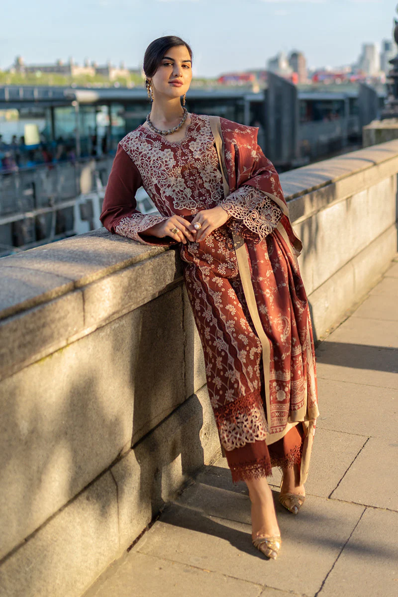 Rang Rasiya Carnation Fall/Winter with Shawl – Ava - Image 3