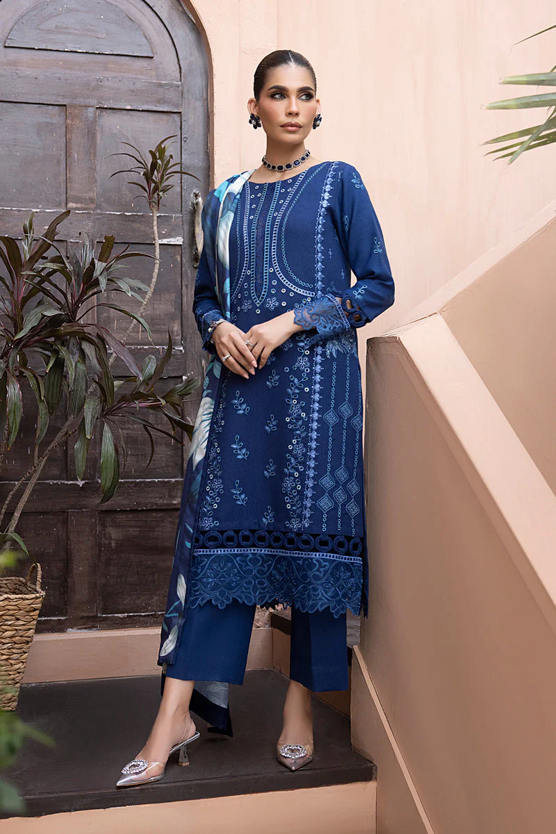 Rang Rasiya Carnation Karandi Collection with Shawl – Aiyla - Image 2