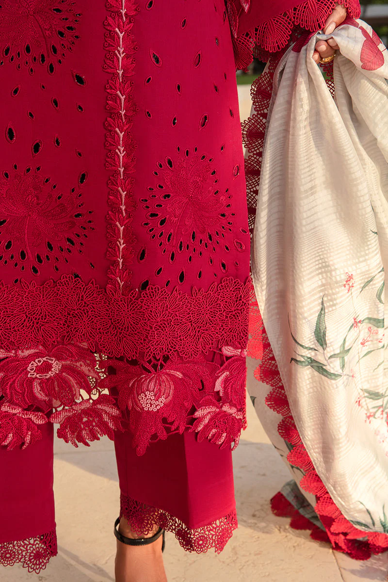 Rang Rasiya Carnation Luxury Lawn 2024 – Scarlet - Image 7
