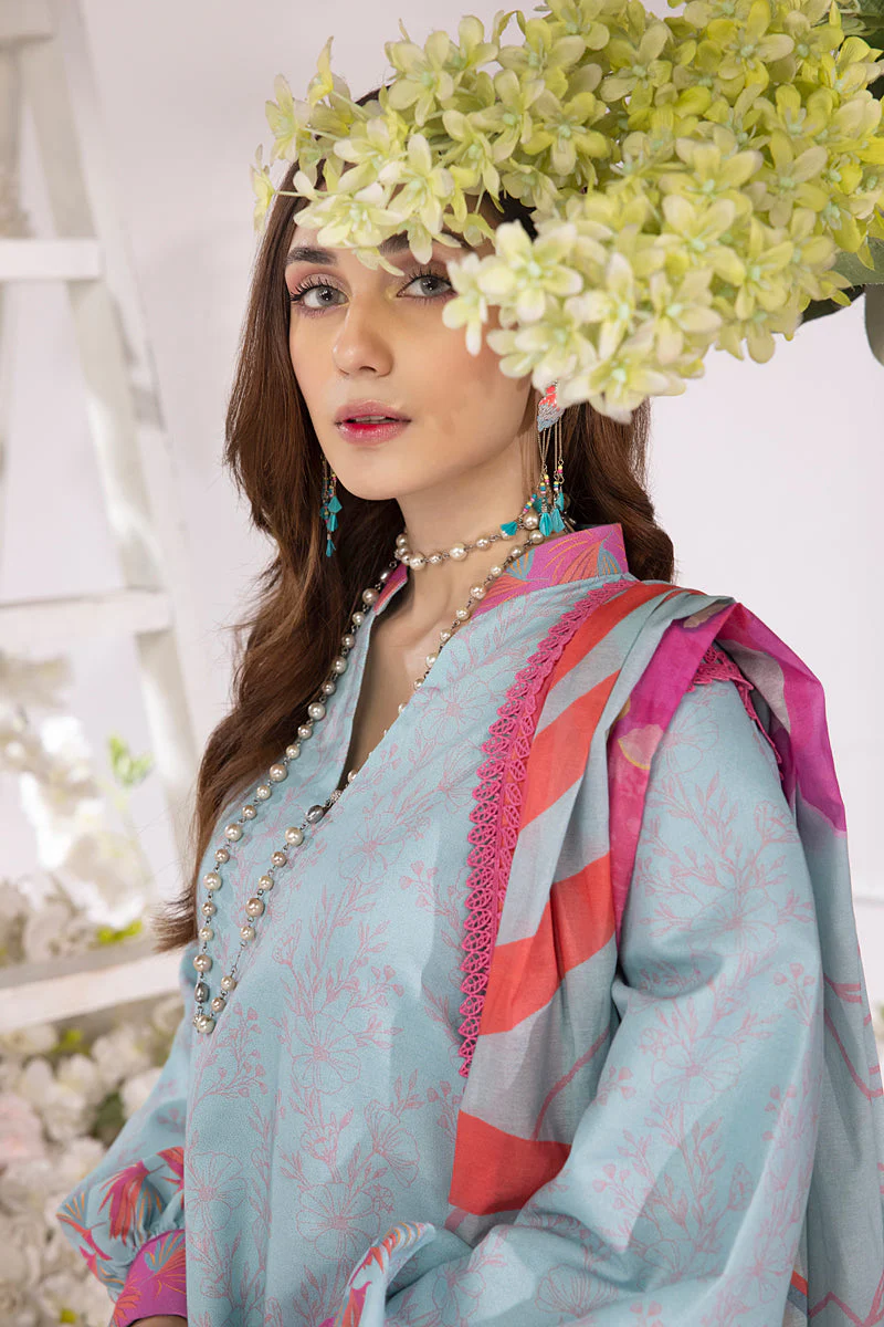 Rang Rasiya Summer Breeze Lawn Collection – Aquamarine - Image 6
