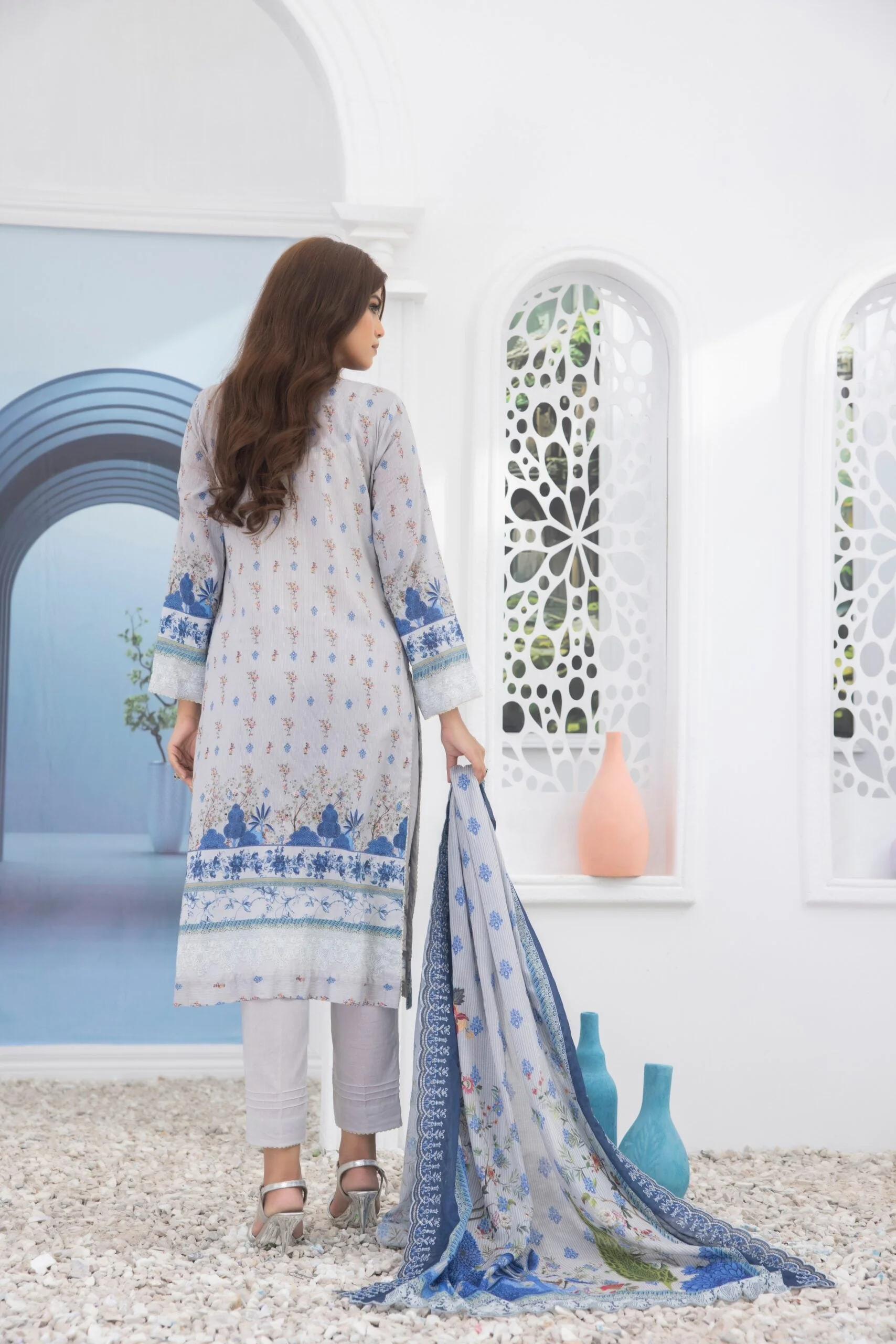 Regalia Embroidered Cutwork Lawn Collection 2024 – RE-7 - Image 5
