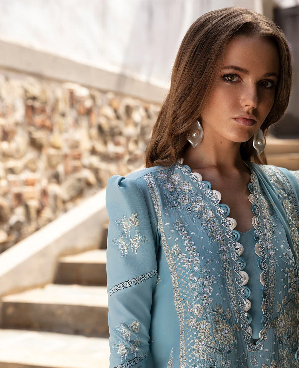 Republic Womenswear Ilana Eid Luxury Lawn – Azure (D4-B) - Image 5
