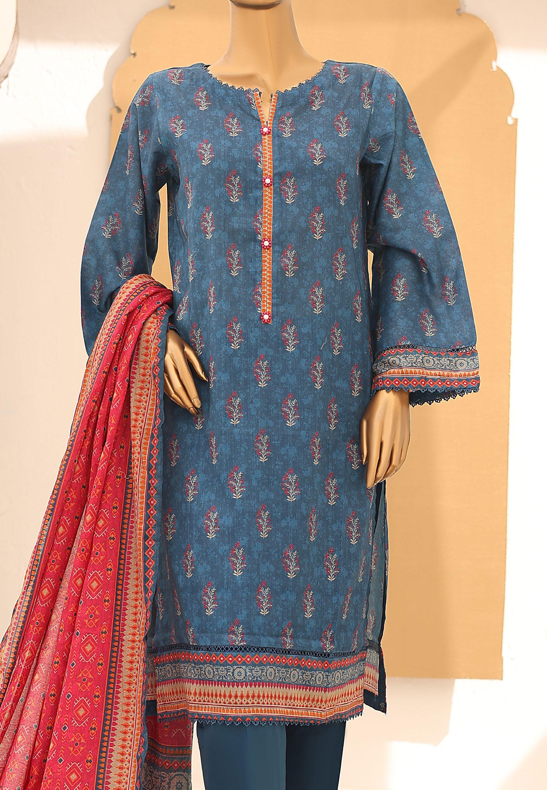 Riwayat Stitched Printed Lawn Suit – R-10 - Image 3