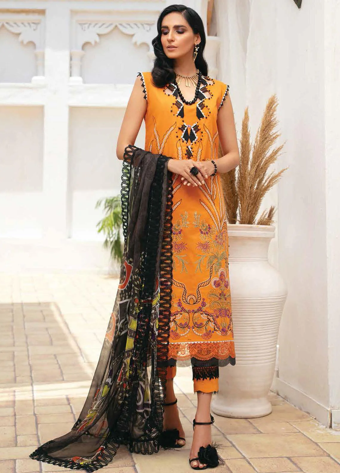 Roheenaz by Mushq Lawn Collection 2022 – RNZ-02-A Gold Finch - Image 2