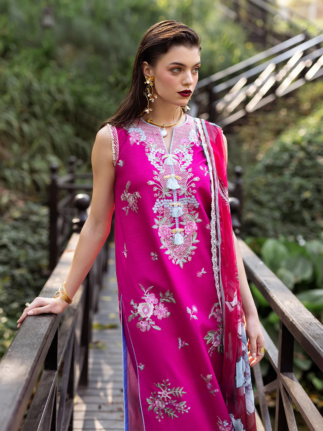 Roheenaz Dahlia Embroidered Lawn Collection – Camellia - Image 2