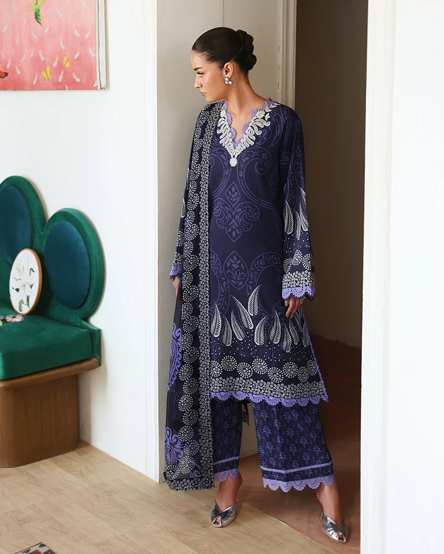 Roheenaz Eclat Garden Printed Lawn – Orchid Garden - Image 6