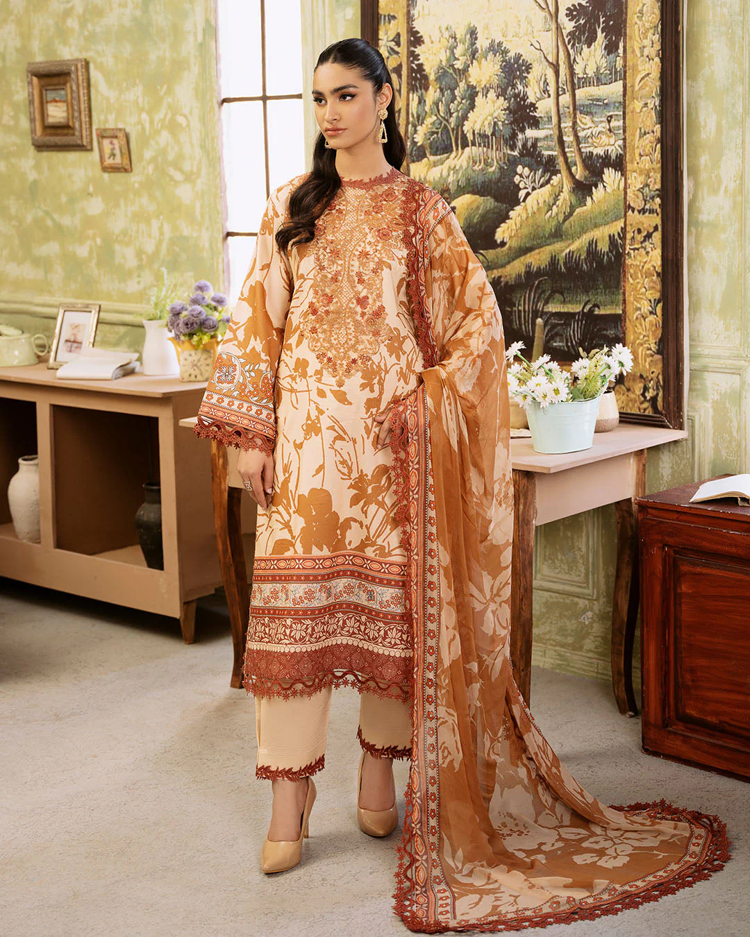 Roheenaz Flora Printed Lawn – Harmonia - Image 2