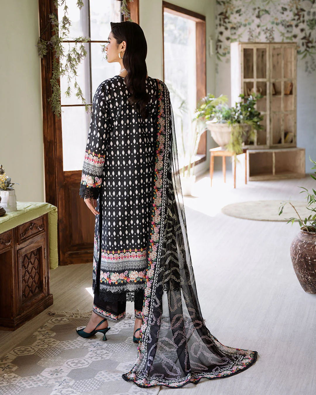 Roheenaz Flora Printed Lawn – Veridian - Image 7
