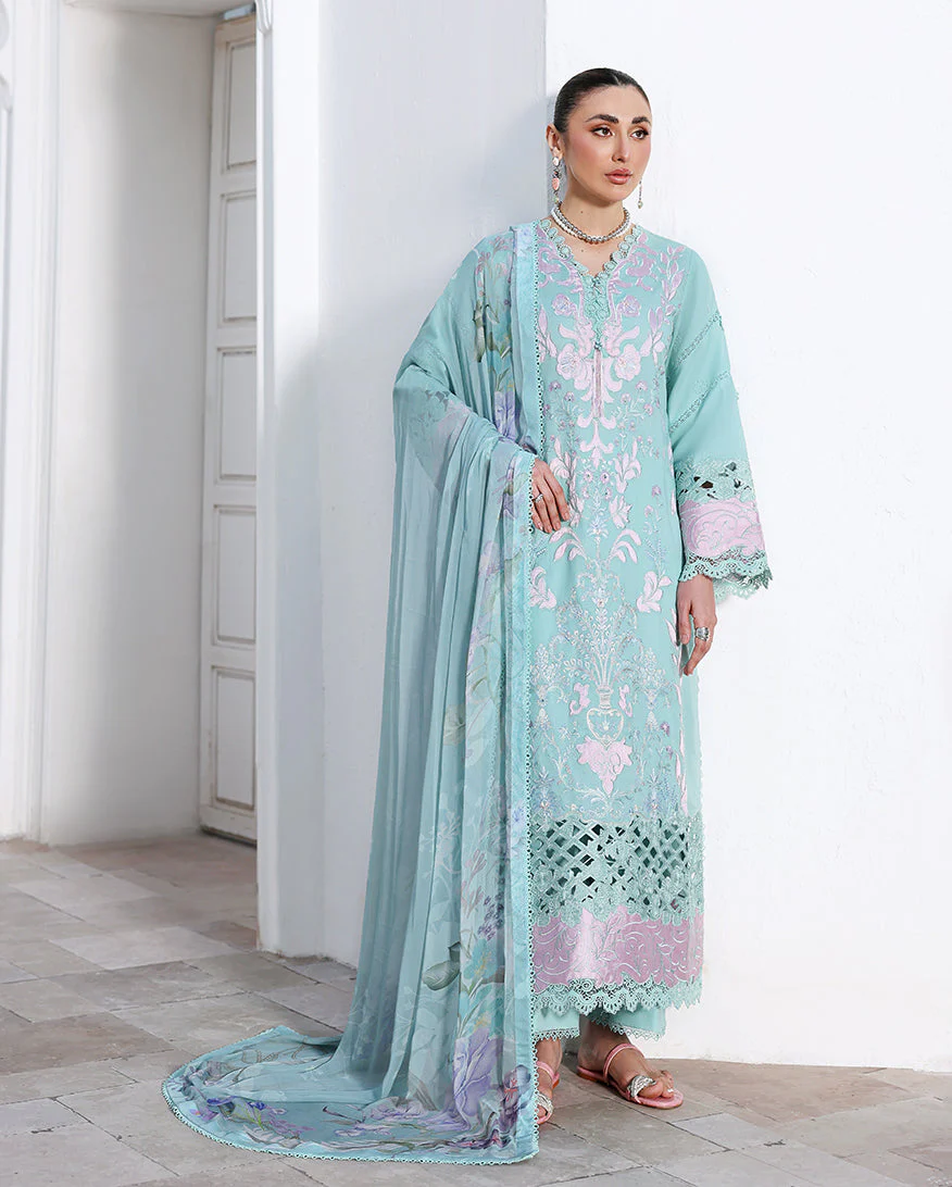 Roheenaz Floral Reveire Lawn – Dewy Mist - Image 3