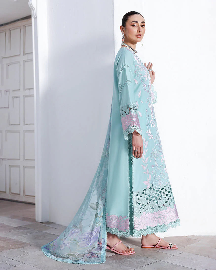 Roheenaz Floral Reveire Lawn – Dewy Mist - Image 5