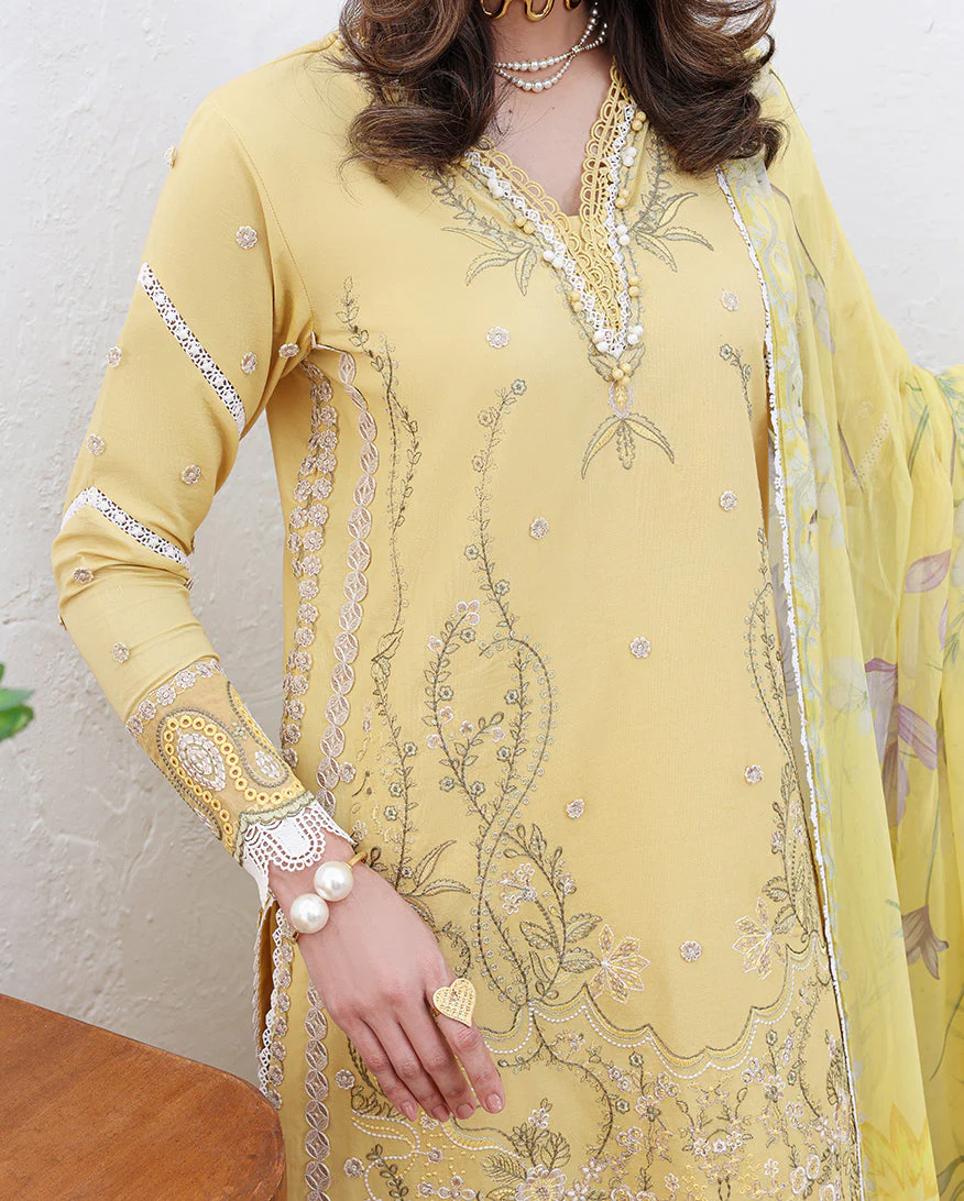 Roheenaz Floral Reveire Lawn – Summer Glow - Image 3