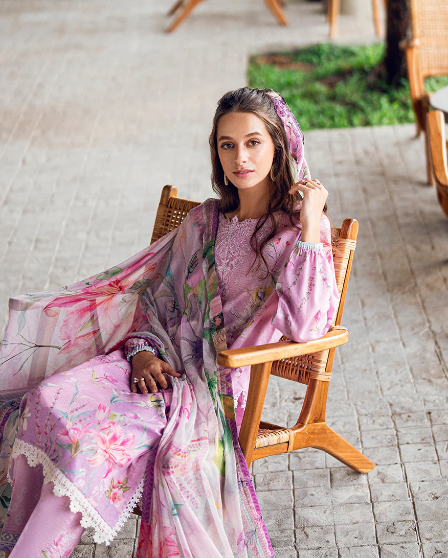 Roheenaz Garden Veal Printed Lawn – Rosey Daze - Image 5