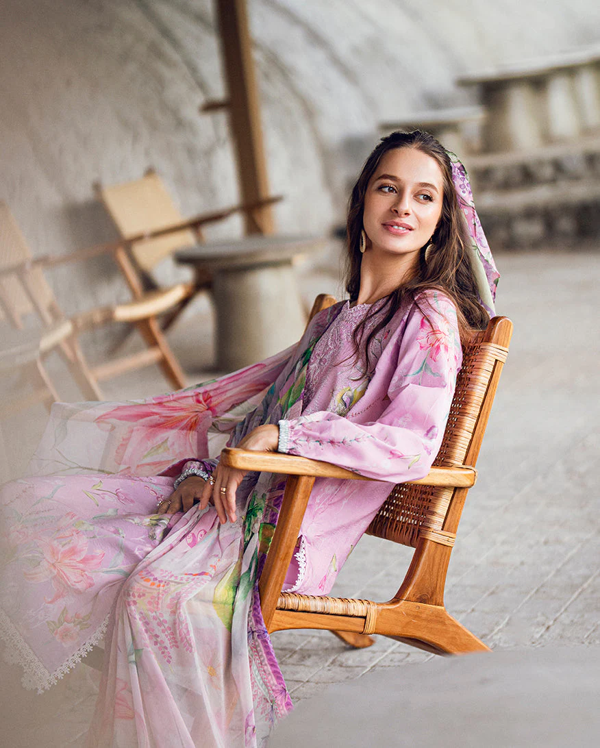 Roheenaz Garden Veal Printed Lawn – Rosey Daze - Image 7