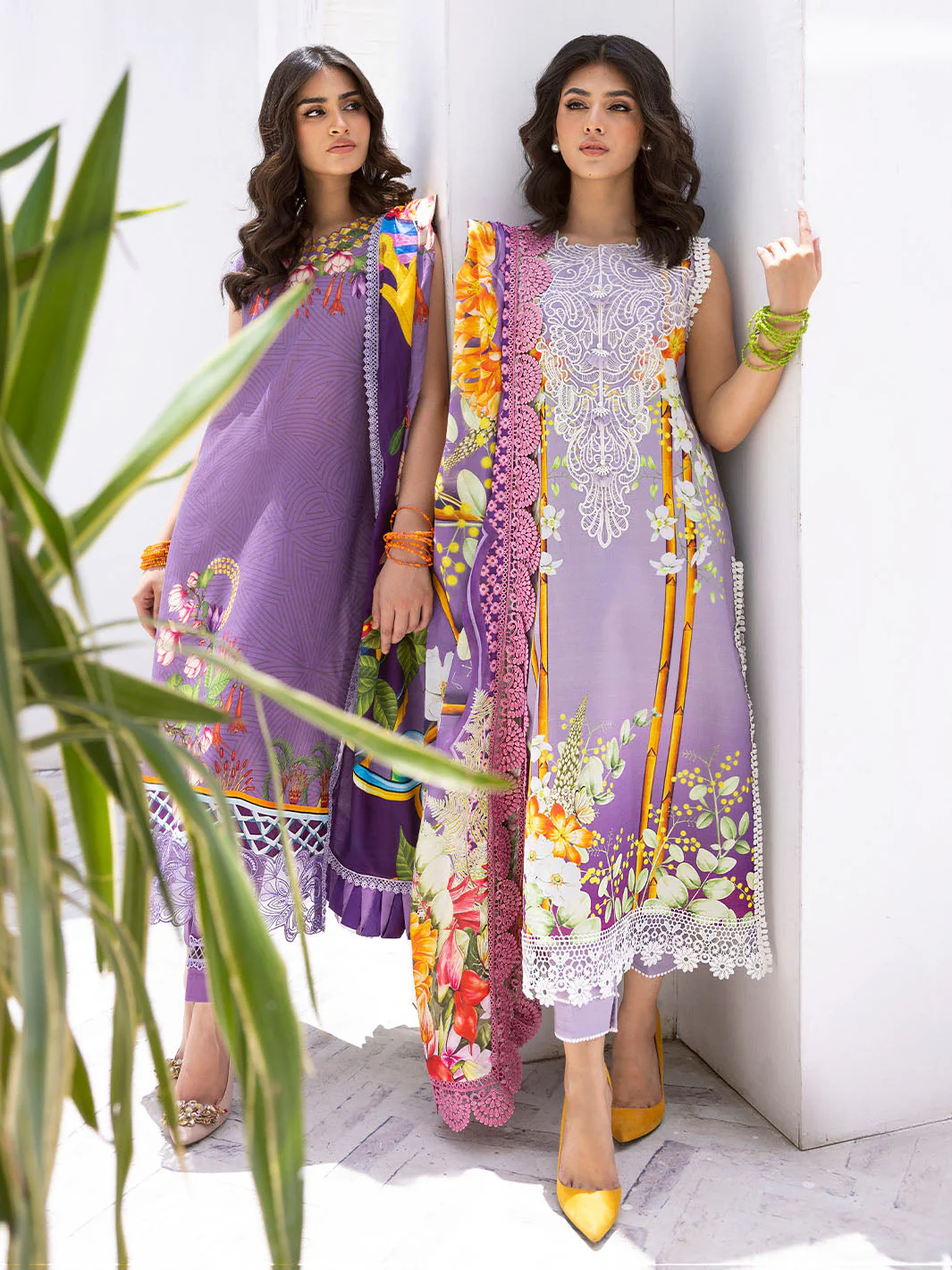 Roheenaz Leya Lawn Collection 2024 – Flamingo Fancy - Image 5