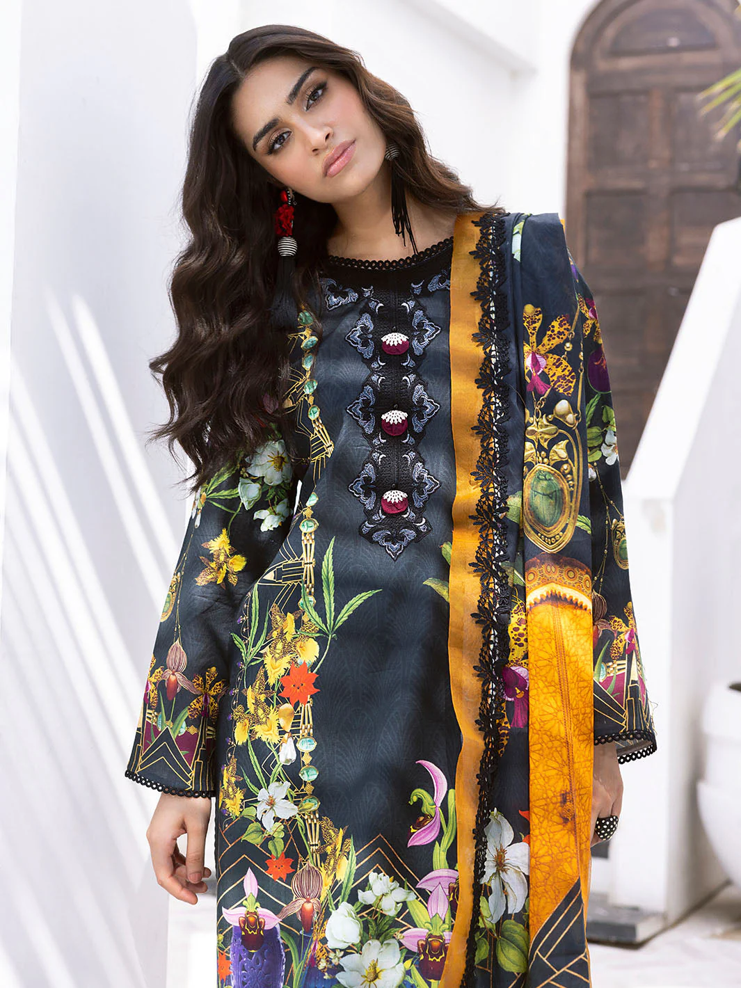 Roheenaz Leya Lawn Collection 2024 – Palm Frond - Image 3