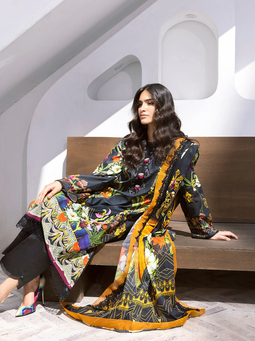 Roheenaz Leya Lawn Collection 2024 – Palm Frond - Image 4