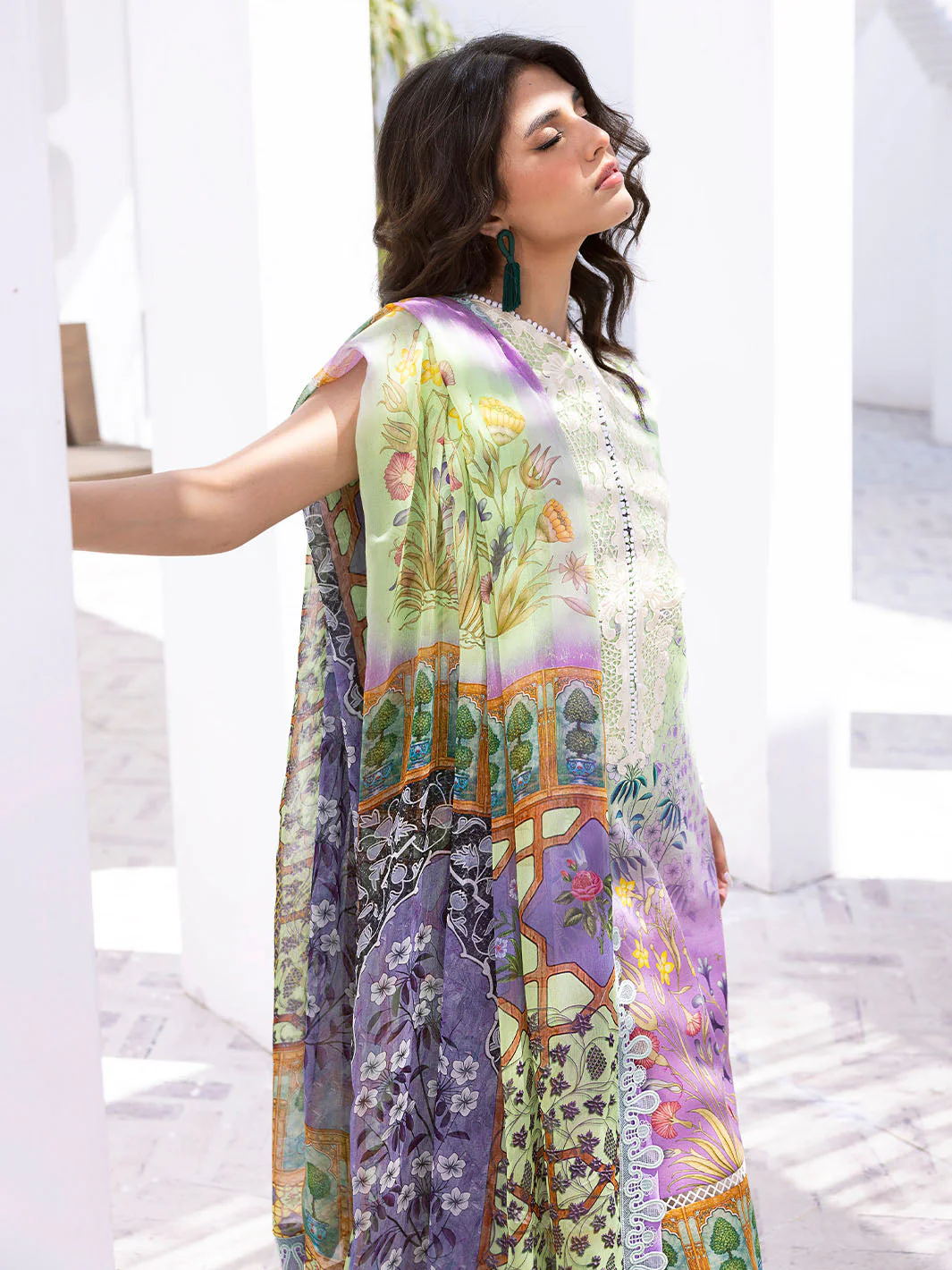 Roheenaz Leya Lawn Collection 2024 – Pineapple Pop - Image 4