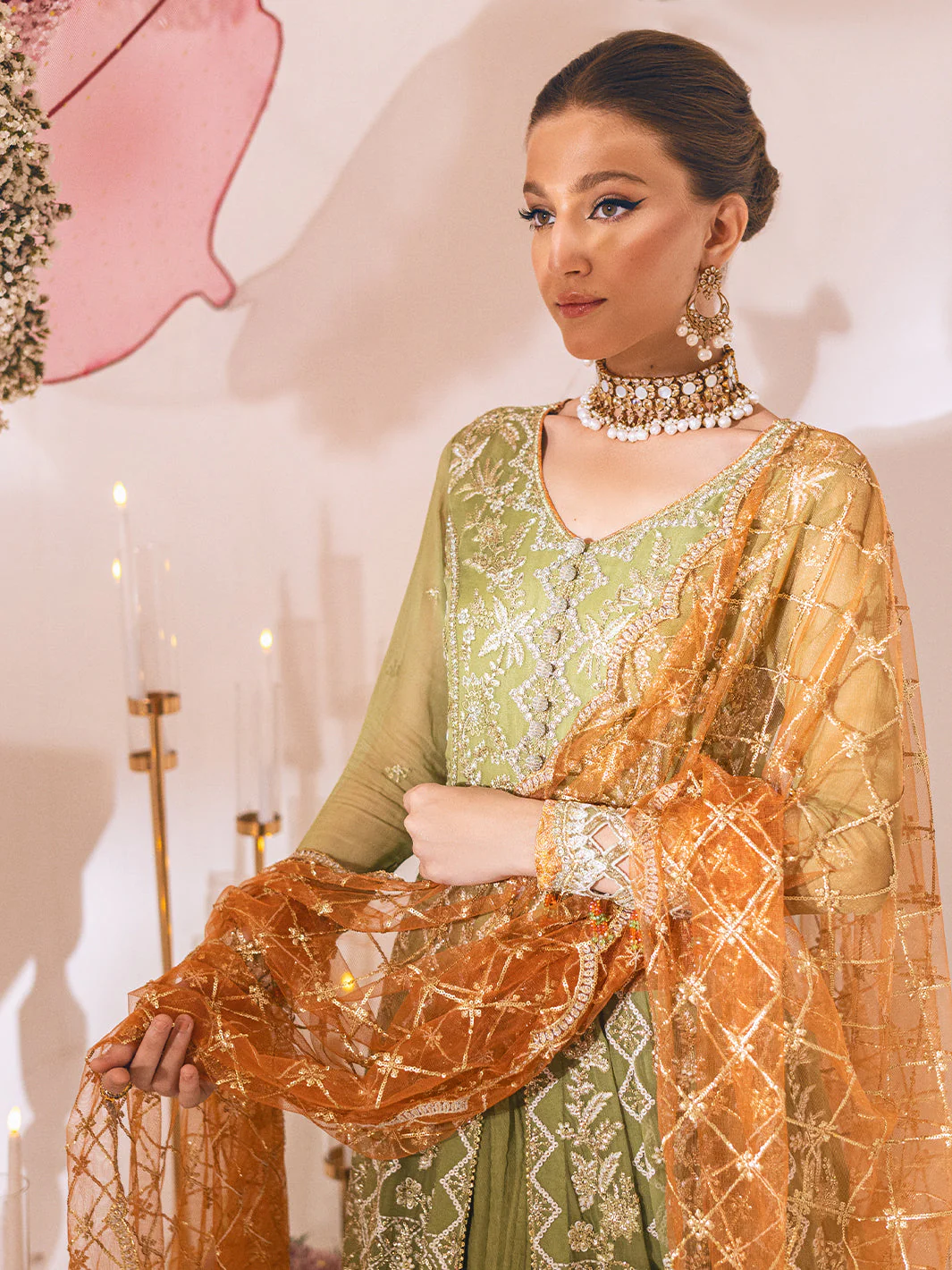 Roheenaz Sawariya Luxury Kalidaar Chiffon Formal Collection – DN-05 - Image 4