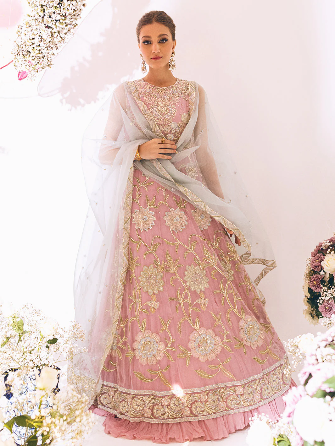Roheenaz Sawariya Luxury Kalidaar Chiffon Formal Collection – DN-06 - Image 3