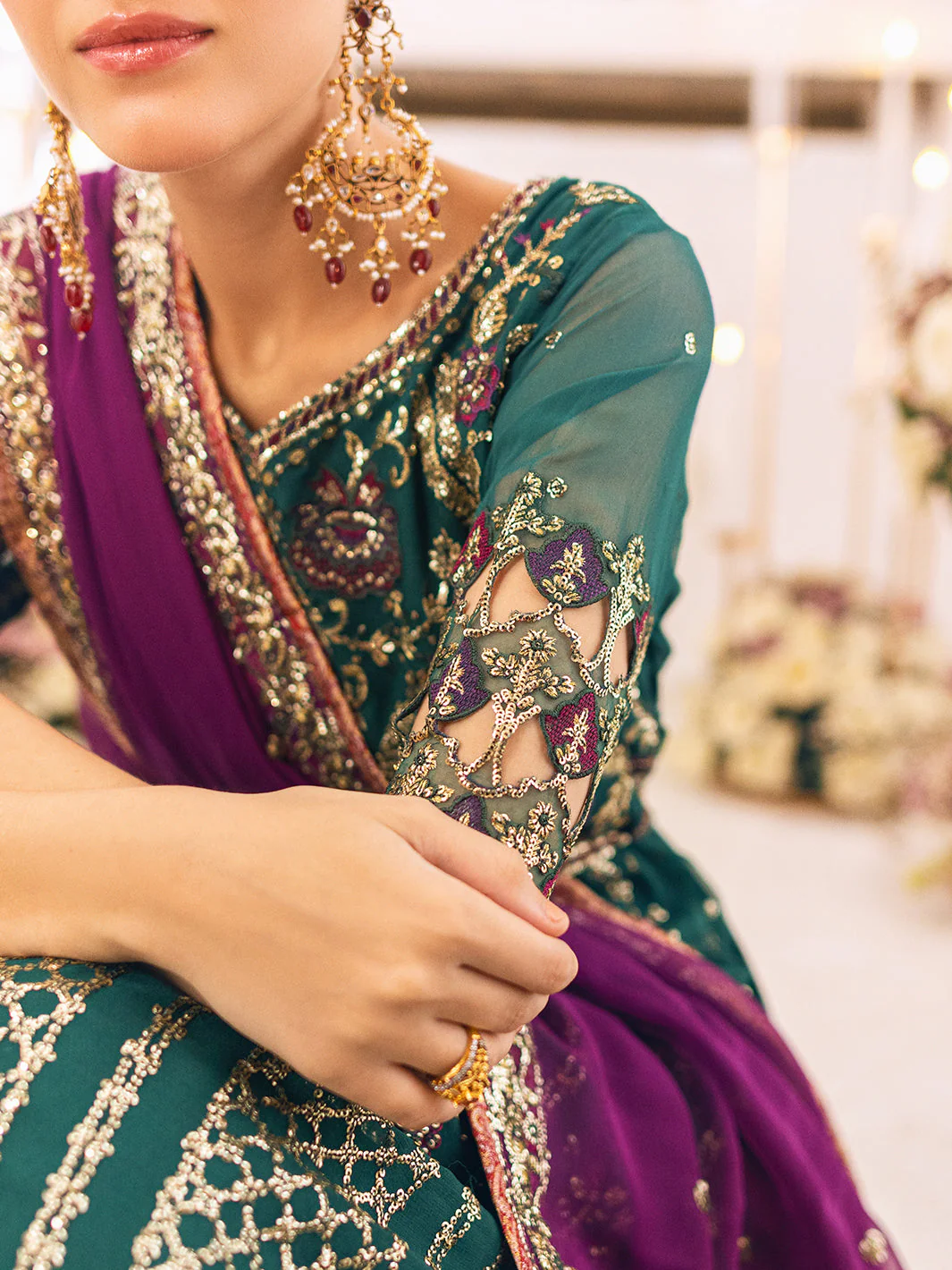 Roheenaz Sawariya Luxury Kalidaar Chiffon Formal Collection – DN-08 - Image 8